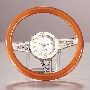 Wooden Racing Car Steering Wheel Clock CT 33105 