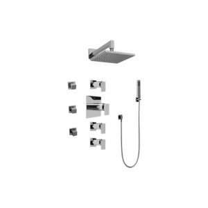 Graff GC1.222A LM23S SN T Contemporary Square Thermostatic Set with 