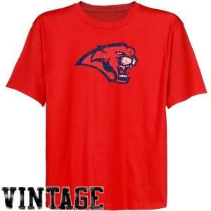  NCAA Houston Cougars Youth Red Distressed Logo Vintage T 