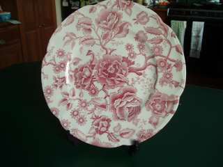 Johnson Bros English Chippendale Red bread and butter plate  