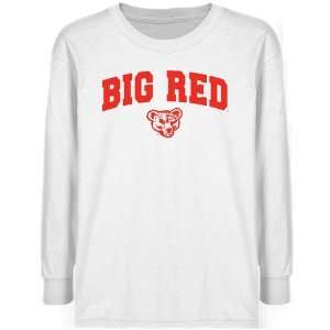  Cornell Big Red Youth White Logo Arch T shirt 