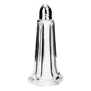 Tower Shaped Glass 1 Oz. Salt & Pepper Shaker With Chrome Top  