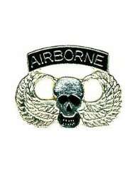Wholesale Lot 12 Airborne Skull & Wings Hat Pins T029