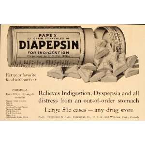  Diapepsin Indigestion Treatment   Original Print Ad