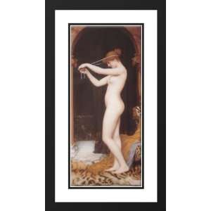   , John William 15x24 Framed and Double Matted Venus Binding Her Hair