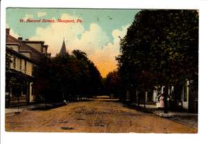   Street Newport Pennsylvania PA Old 1917 Postcard Perry County Vintage