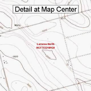USGS Topographic Quadrangle Map   Lamesa North, Texas (Folded 
