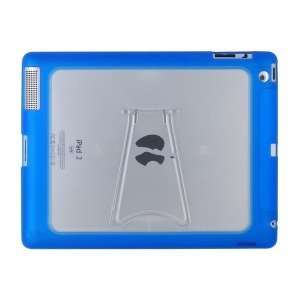  ultra thin tpu crystal back case with big stand for ipad 2 