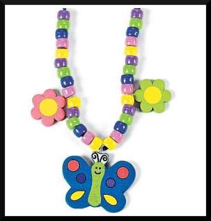 Butterfly Flower Charm Necklace Craft Kit Kids ABCraft  