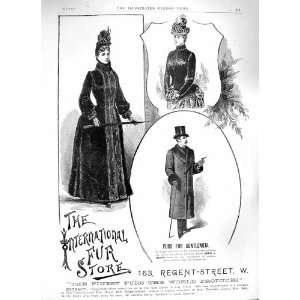 1888 ADVERTISEMENT INTERNATIONAL FUR STORE LONDON 
