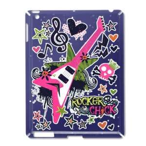  iPad 2 Case Royal Blue of Rocker Chick   Pink Guitar Heart 