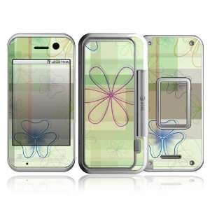Line Flower Design Protective Skin Decal Sticker for Motorola Backflip 
