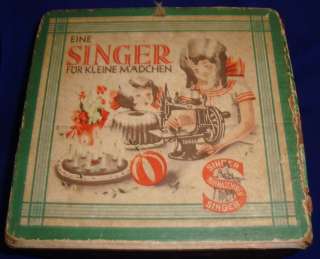 Old Vintage Die Cast Singer Sewing Machine with Box from Germany 1930 