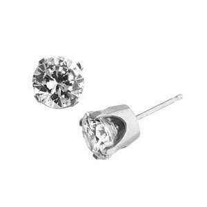  0.15 Ct Round Cut Diamond Stud Earrings GVS Platinum 