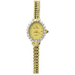 Lucien Piccard Womens 14k Gold Rope Watch  