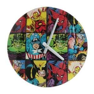  Marvel Comic Book Super Heroes Glass Wall Clock Toys 