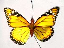 Satin Paper Butterfly Decorative Fake Craft Artificial Butterflies 6 