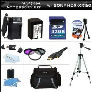  32GB Accessory Kit For Sony HDR XR160 Handycam HD 