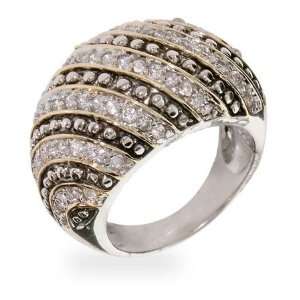  Sterling Silver CZ Rope Style Ring Size 6 (Sizes 6 7 8 9 