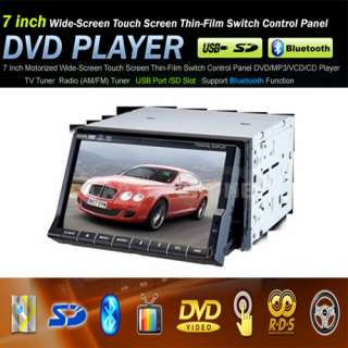   LCD Touch Screen 2 Din Car DVD Player Radio  SD HD TV USB In Dash