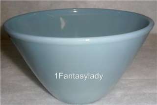 FIRE KING  2 TURQUOISE BLUE BOWLS   OVEN FIRE KING WARE MADE IN USA 