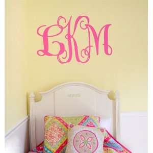  Monogram Script Wall Decal (various color options)