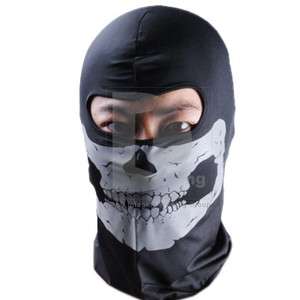 Black Balaclava Skull Riding Head Mask Motorcycle Full Face Ski 