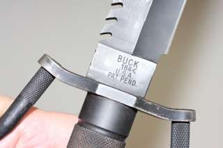 BUCK 184 BUCKMASTER SURVIVAL KNIFE BLACK OXIDE 1986 ONLY 1102 MADE 