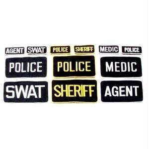  Police Patch w/Velcro 5 x 8 w/BTS Blackhawk BH 90PP01BK 