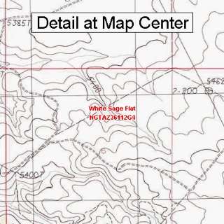 USGS Topographic Quadrangle Map   White Sage Flat, Arizona (Folded 