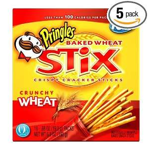 Pringles Stix, Crunchy Wheat, 10 Count, 0.68 Ounce Packages (Pack of 5 