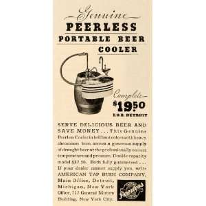  1934 Ad American Tap Brush Co Perless Cooler Beer   Original 