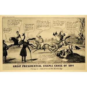 1944 Print Steeple Chase President Emil Hurja Horse Equine Kentucky 