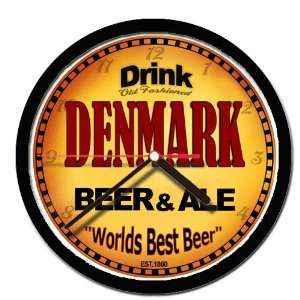 DENMARK beer and ale cerveza wall clock