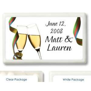 Wedding Favors Champagne Toast Personalized Mint Container Favors (Set 