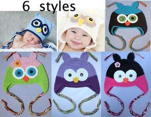 Cute Gorgeous Baby/Toddler/girl Owl Hat/Beanie/ Cap New  