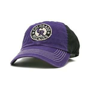 Colorado Rockies Youth Nova Adjustable Cap   Black/Purple Adjustable 