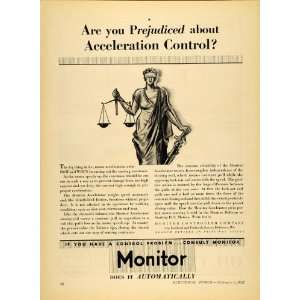  1932 Ad Monitor Controller Co. Blindfolded Justice MD 