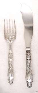 Ornate English 1850s Silver Plated Fish Serving Set  