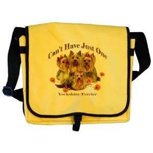  Cant Have Just One Yorkie Pets Messenger Bag by  