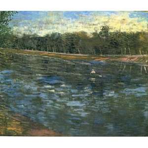   Gogh   32 x 28 inches   Seine with a Rowing Boat, The