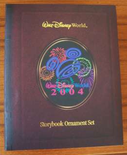 WALT DISNEY WORLD 2004 STORYBOOK ORNAMENT SET   RARE   NIB  