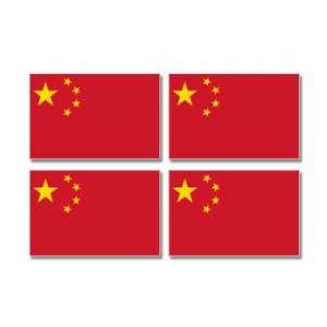  China Chinese Country Flag   Sheet of 4   Window Bumper 
