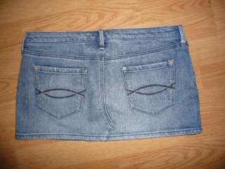 Abercrombie & Fitch distressed low mini jean skirt Sz 4  
