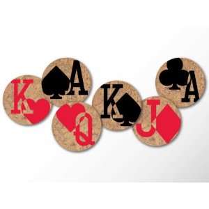  Gamblers Charm Cork Coaster Set