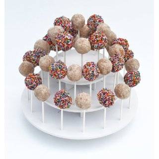 Attractive Round White 3 tier Stand Holds up to 40 Cake Pops or 