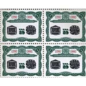 New York Stock Exchange Bicentennial 4 X 29 cent US postage stamps 