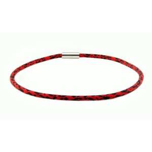  Ionic Titanium Sports Necklace Red & Black Camo with 