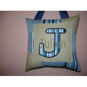 Blue Designer Personalized Tooth Fairy Pillow 