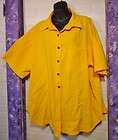 Bright Mango Yellow SS Cotton Muslin Shirt Top ~ FORELLI ~ Plus Size 